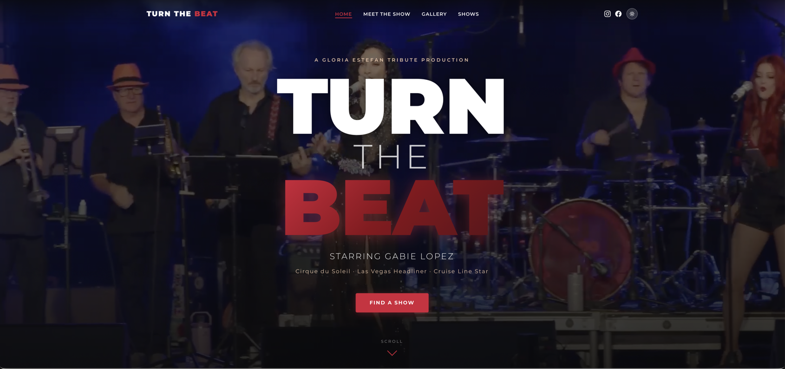 TurnTheBeatLV.com — Gloria Estefan tribute show website built on WordPress